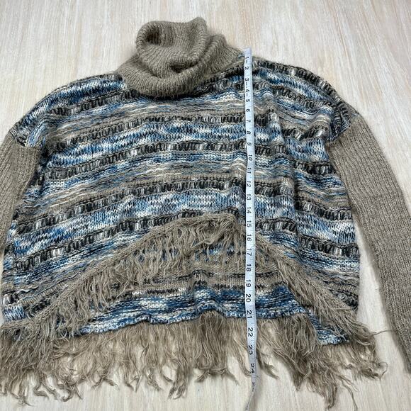 Sunday In Brooklyn Boho Chic Oversized Chunky Knit Cowl Pullover Sweater Small - Picture 8 of 15